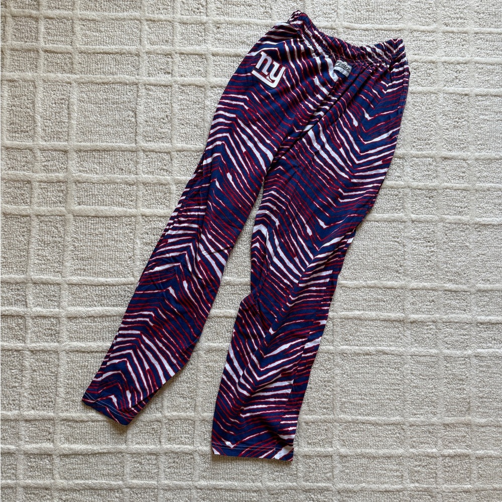 New York Giants Zubaz Striped Pants - Red and Blue